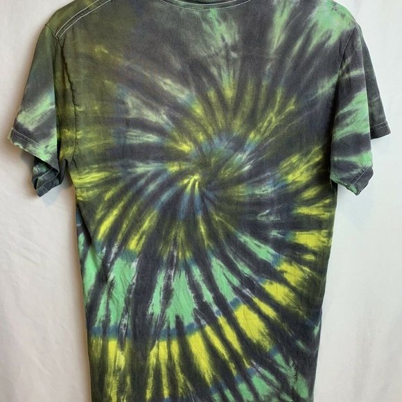 Gildan Mens Green Tie-Dye T Shirt Size Small - Picture 3 of 6